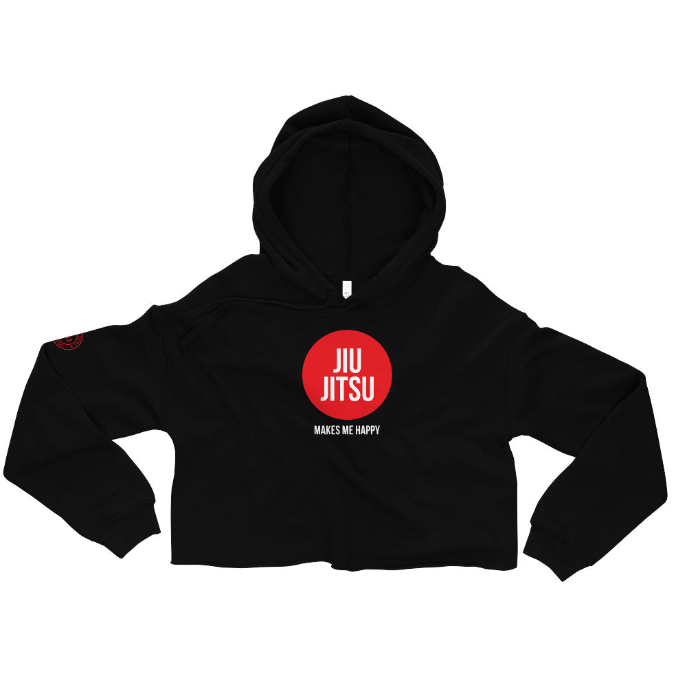 Jiu Jitsu Happy Crop Hoodie