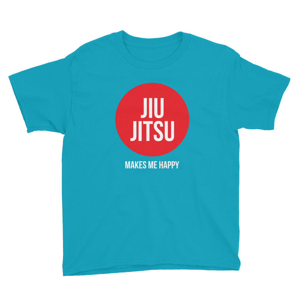 Youth Jiu Jitsu Makes Me Happy T-Shirt | The Jiu Jitsu T-Shirt Co.
