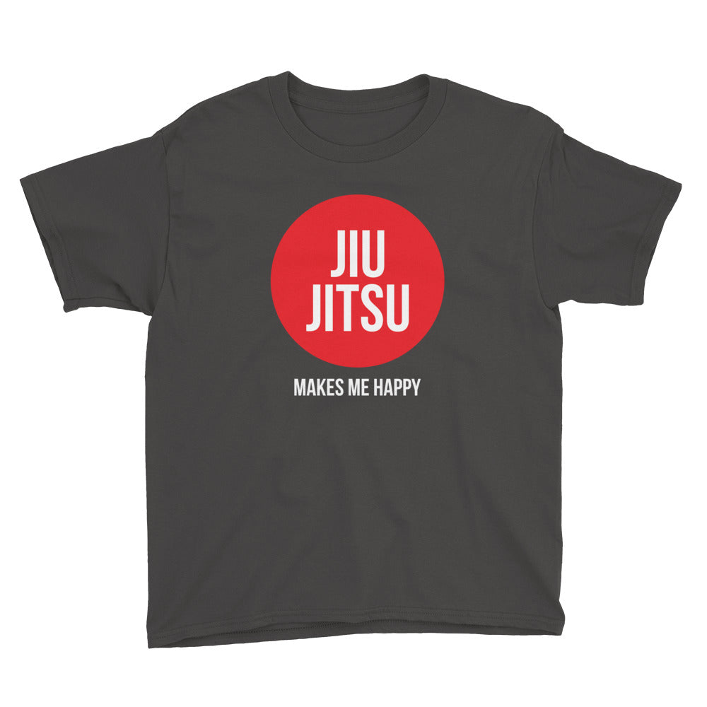 Youth Jiu Jitsu Makes Me Happy T-Shirt | The Jiu Jitsu T-Shirt Co.