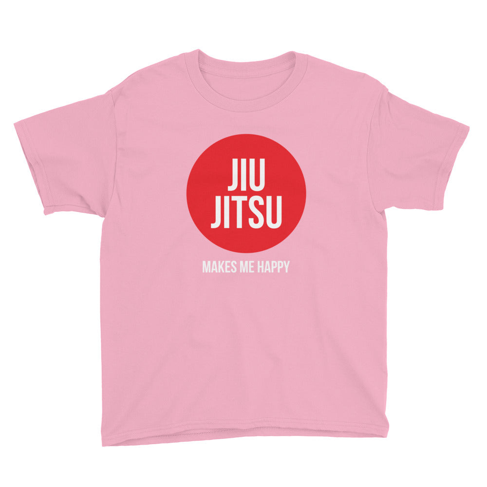 Youth Jiu Jitsu Makes Me Happy T-Shirt | The Jiu Jitsu T-Shirt Co.