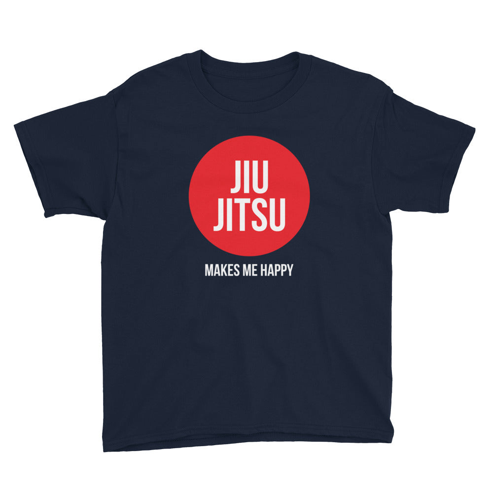 Youth Jiu Jitsu Makes Me Happy T-Shirt | The Jiu Jitsu T-Shirt Co.
